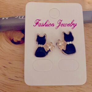 Black Cat Earrings